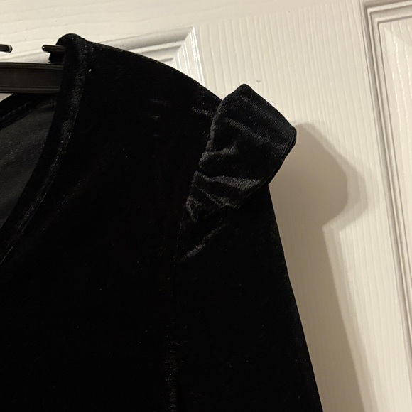 Celebrity Pink Black Velvet Bodysuit - Picture 3 of 3